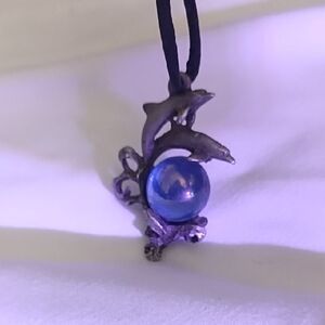 Blue Dolphin Pendant Necklace - Women Jewelry